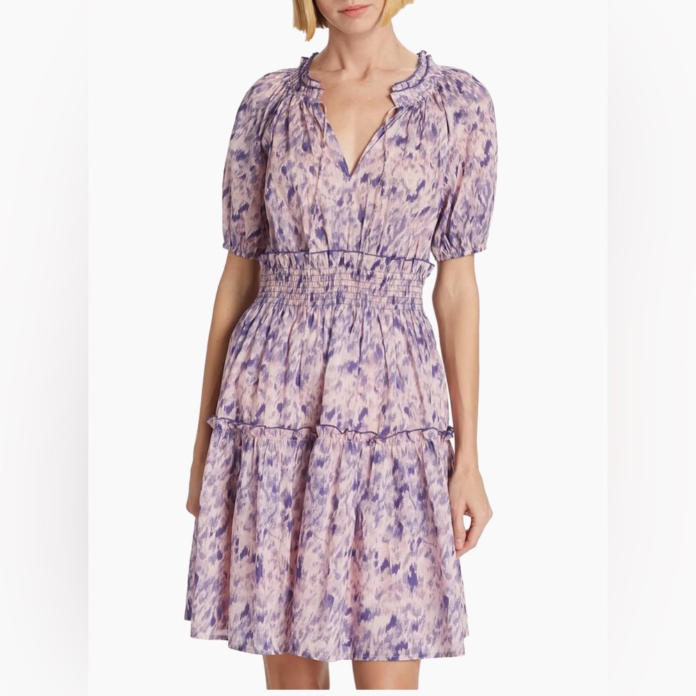 Rails, Fiorella Cotton Ikat-Inspired Minidress, size small